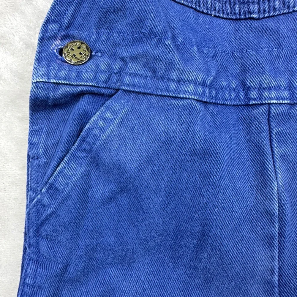 Vintage 1990s OshKosh B'gosh Blue Overalls Toddler 3T Made USA Cotton Snap Leg